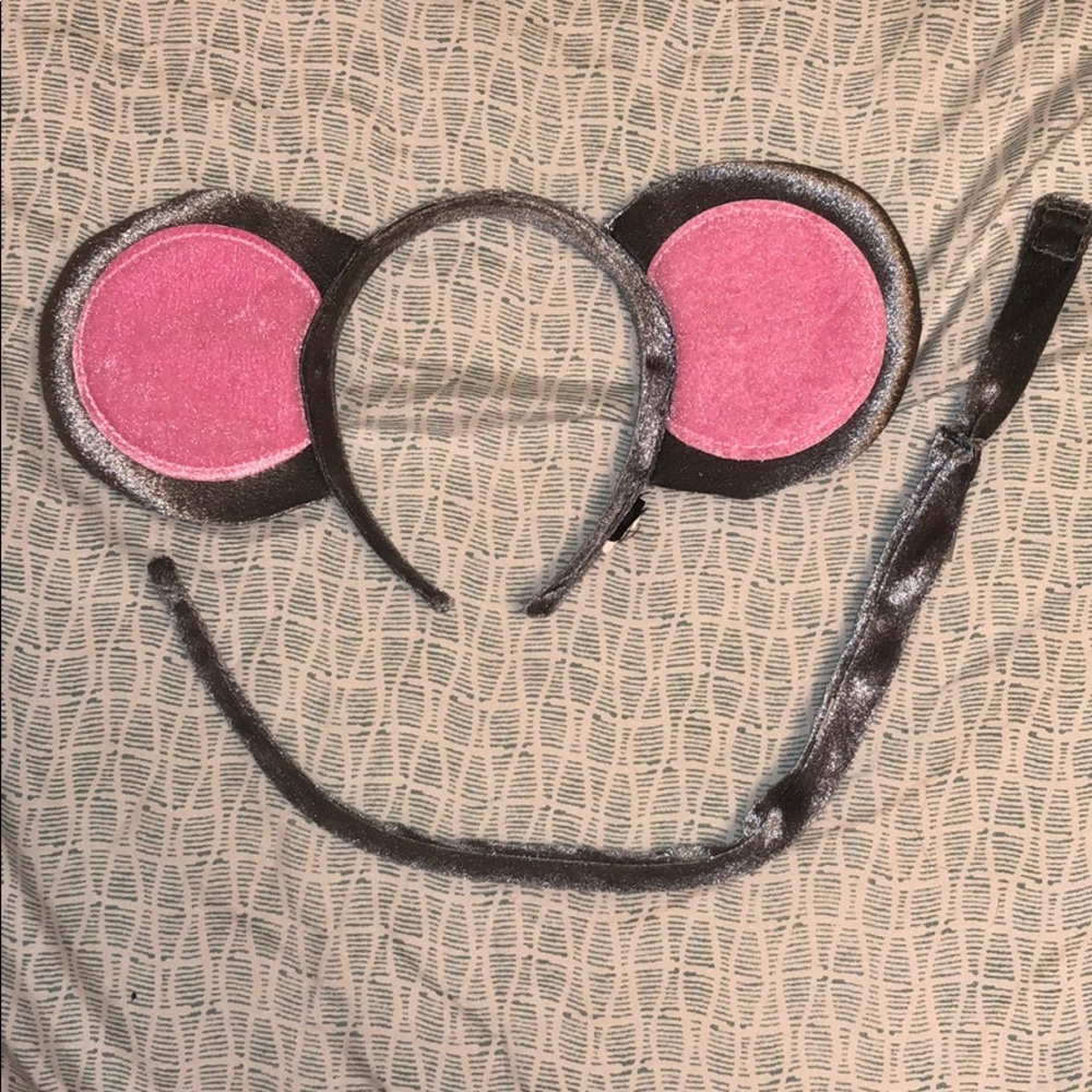 Grey Costume Mouse Ears and Tail 🐭